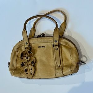 Miu Miu flower yellow shoulder bag